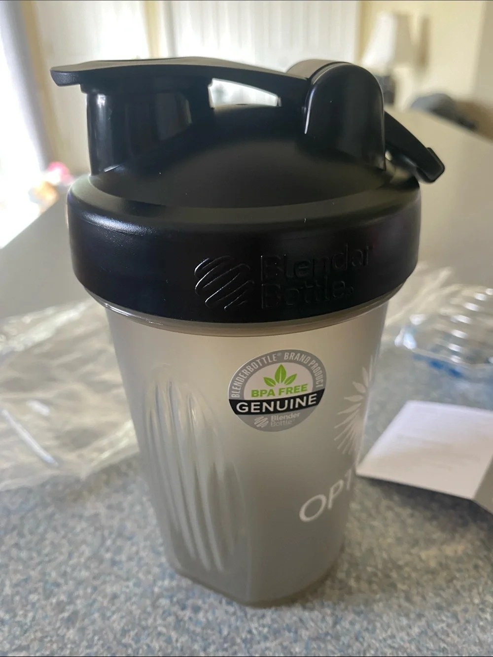 Optavia Blender Shake Bottle Black and Gray Portable For on the Go NEW